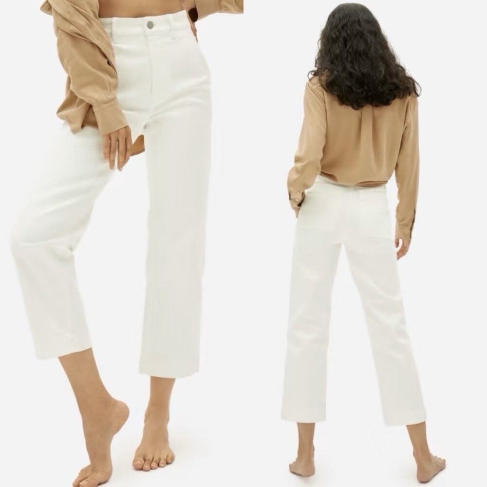SOLD The Straight Leg Crop Pants in Bone Size 4